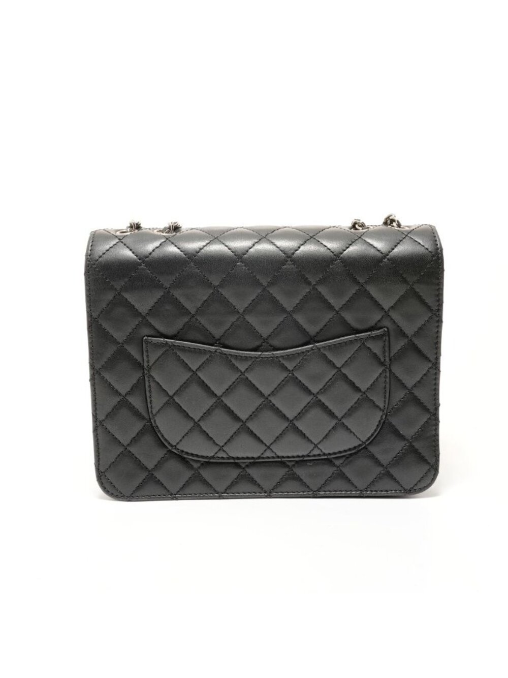 Chanel Shoulder Bag Lambskin Quilted Silver - Picture 2 of 10